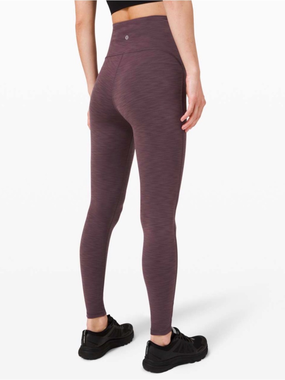 Lululemon Power Within Super High-Rise Pant 28" Heathered Black Currant Size 10
